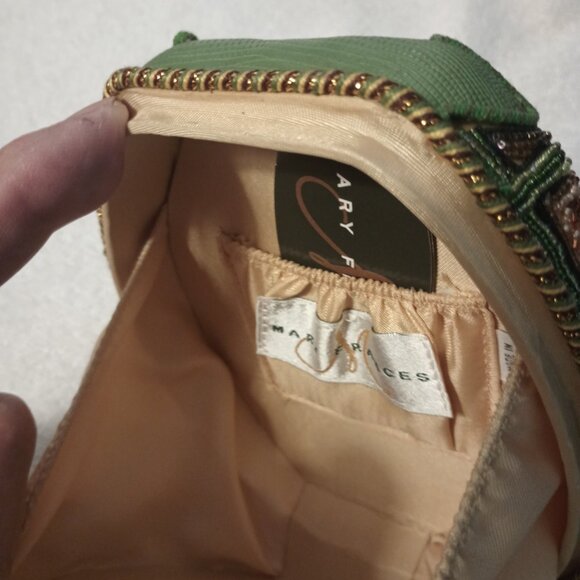 Mary Frances Pineapple Punch Yellow Green Beaded Fruit Bag. - Picture 2 of 5